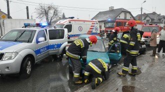 Wypadek w Garwolinie 26 stycznia 2016r.