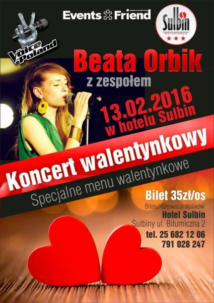 Wyjątkowy, Walentynkowy koncert już 13 lutego w Hotelu Sulbin